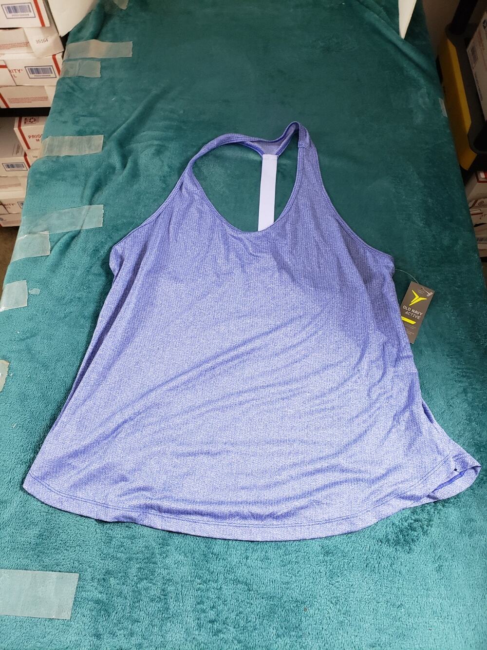 Old Navy Top Size Extra Large Women Blue Athletic Tank Performance Athletic NWT